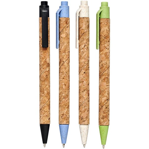 Obrázky: Kuličkové pero z korku a pšeničné slámy, modré, Obrázek 5