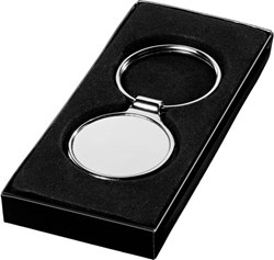 Obrázky: Stříbrný malý kulatý kovový přívěsek na klíče