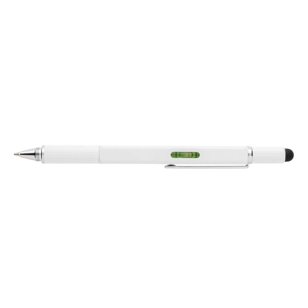 Obrázky: Bílé multifunkční kuličkové pero z hliníku 5 v 1, Obrázek 6