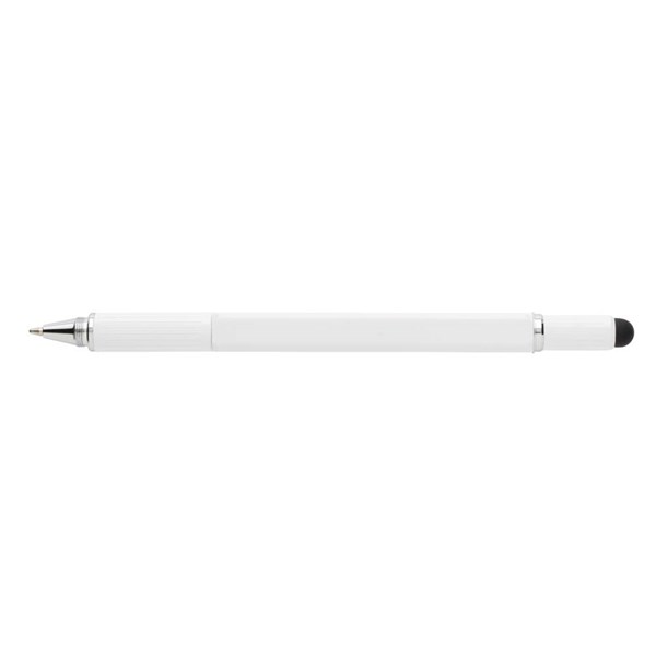 Obrázky: Bílé multifunkční kuličkové pero z hliníku 5 v 1, Obrázek 7
