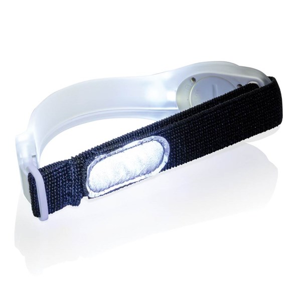 Obrázky: Bezpečnostní LED pažní pásek, bílá, Obrázek 2