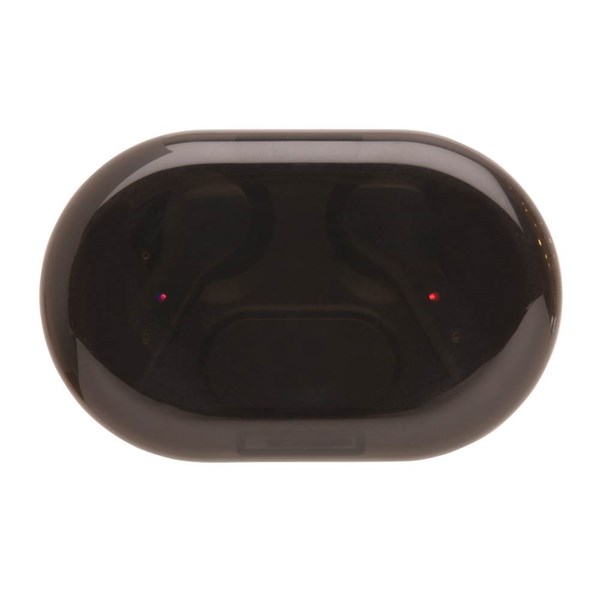Obrázky: Light up TWS sluchátka v nabíjecí krabičce, černé, Obrázek 4