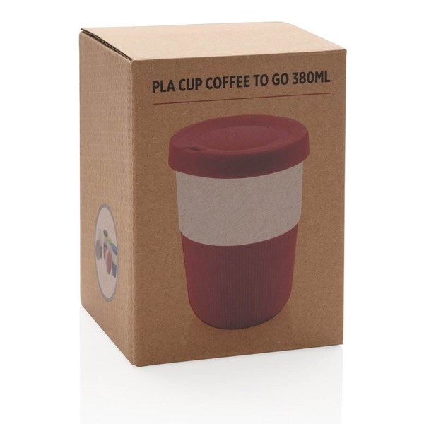 Obrázky: PLA hrnek coffee to go 380ml, červená, Obrázek 8