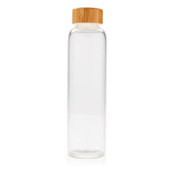 Obrázky: Skleněná láhev ve vzorovaném PU obalu, 550ml, černá, Obrázek 2