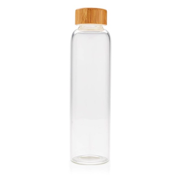 Obrázky: Skleněná láhev ve vzorovaném PU obalu, 550ml, bílá, Obrázek 2