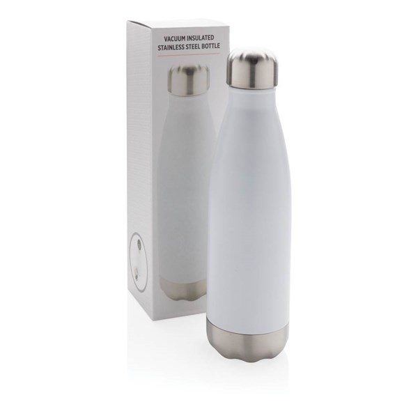 Obrázky: Nerezová termo láhev, 500ml, bílá, Obrázek 8