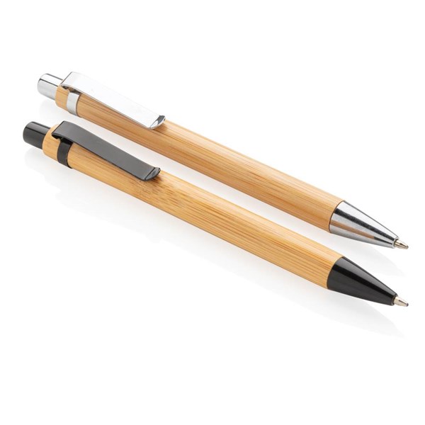 Obrázky: Bambusové pero s kovovým klipem, černá, Obrázek 5
