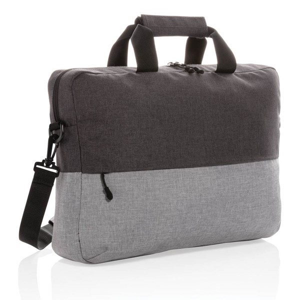 Obrázky: Duo color RFID taška na 15,6" notebook z RPET, šedá