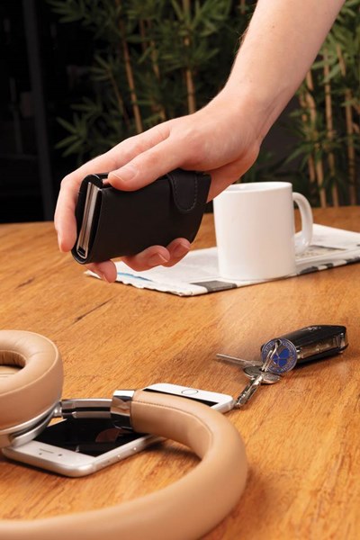 Obrázky: Hliníkové RFID pouzdro na karty s peněženkou,černá, Obrázek 8