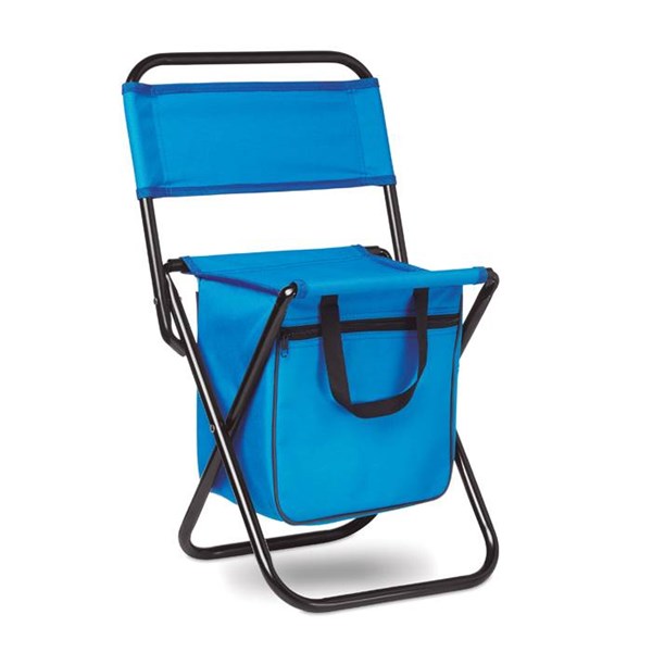 Obrázky: Skládací židlička s chladícím batohem, modrá, Obrázek 1