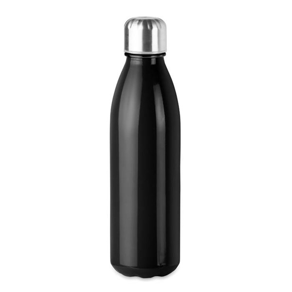Obrázky: Skleněná láhev na pití 650 ml, černá, Obrázek 1