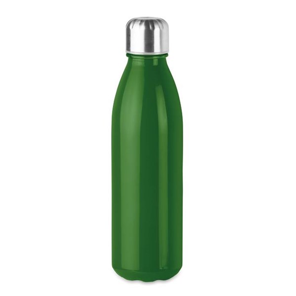 Obrázky: Skleněná láhev na pití 650 ml, zelená, Obrázek 1