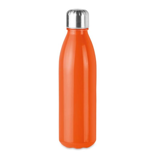 Obrázky: Skleněná láhev na pití 650 ml, oranžová