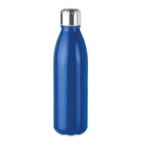 Obrázky: Skleněná láhev na pití 650 ml, modrá, Obrázek 1