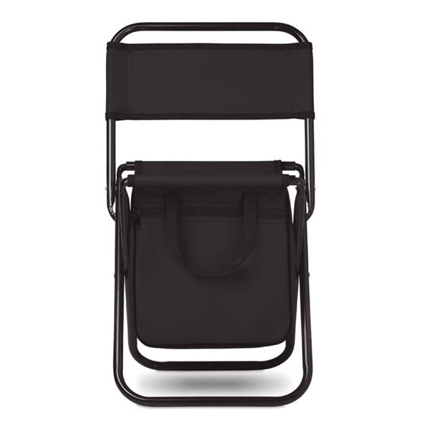Obrázky: Skládací židlička s chladícím batohem, černá, Obrázek 3