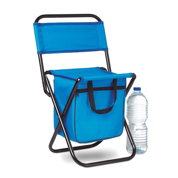 Obrázky: Skládací židlička s chladícím batohem, modrá, Obrázek 2