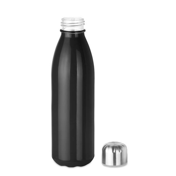 Obrázky: Skleněná láhev na pití 650 ml, černá, Obrázek 2