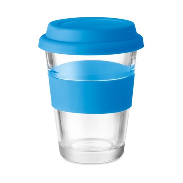 Obrázky: Skleněný kelímek s modrými silikon. doplňky, Obrázek 4