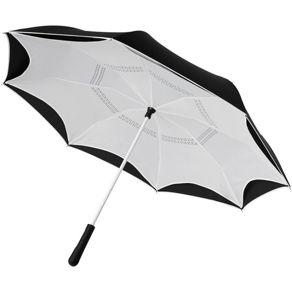 Obrázky: Reverzní deštník s rovným úchopem bílá