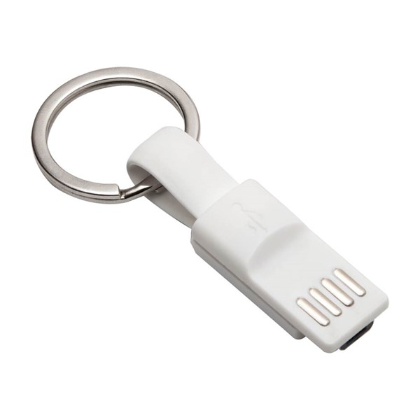 Obrázky: Bílý přívěsek s USB/micro USB přenos dat