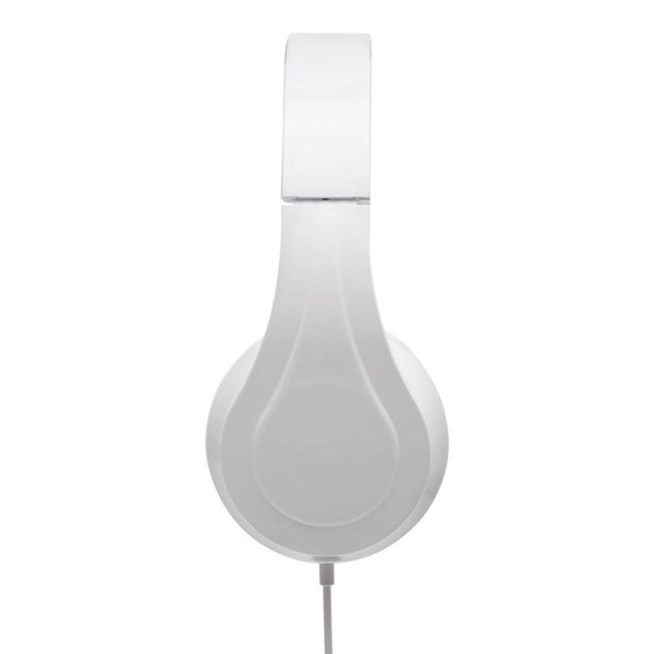 Obrázky: Bílá skládací sluchátka s jedním drátem, Obrázek 5