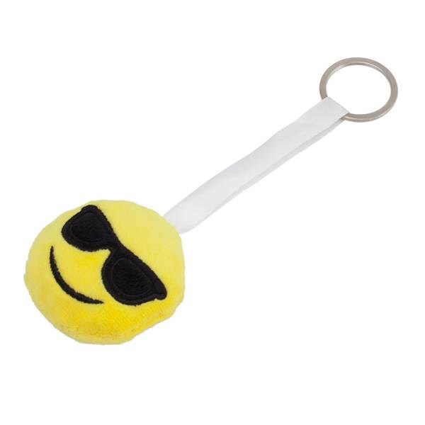 Obrázky: Žlutá plyšová hračka/ přívěsek smajlík s brýlemi