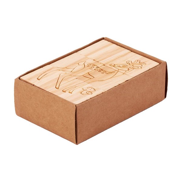 Obrázky: Dřevěné kostky, skládačka 6ks v papírové krabičce