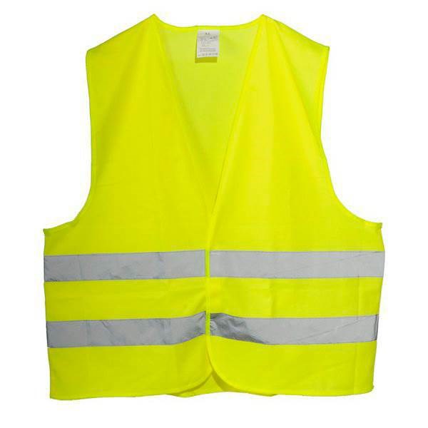 Obrázky: Žlutá reflexní vesta z polyesteru, vel. L