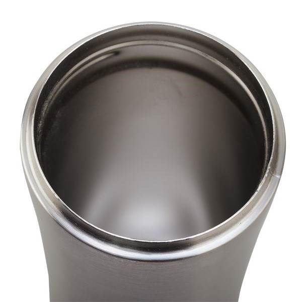 Obrázky: Stříbrný termohrnek 430 ml s černým víčkem, Obrázek 3
