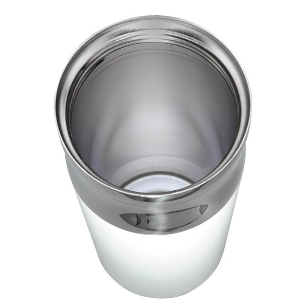 Obrázky: Bílo stříbrný termohrnek 450 ml, Obrázek 2