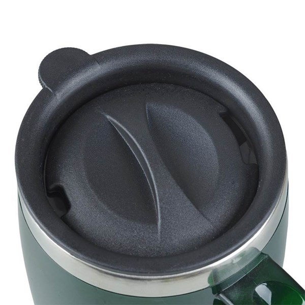 Obrázky: Zelený transparentní termohrnek 400 ml s ouškem, Obrázek 2