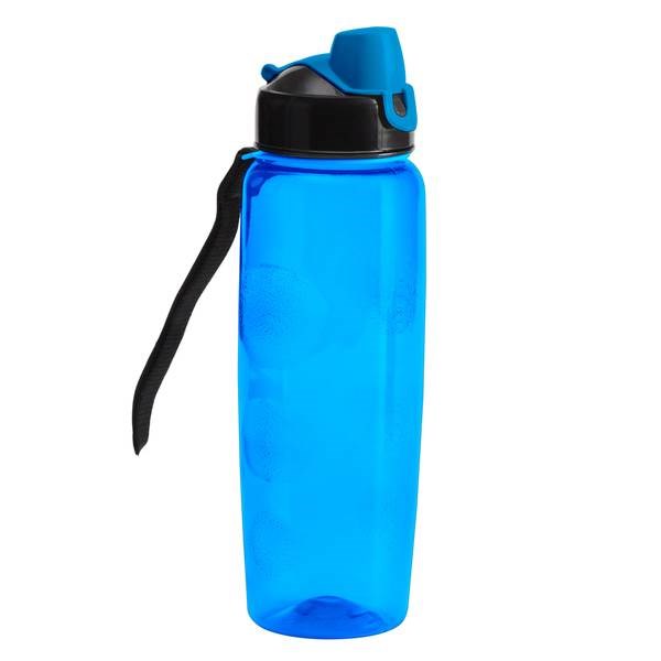 Obrázky: Modrá sportovní lahev z plastu 700 ml s poutkem