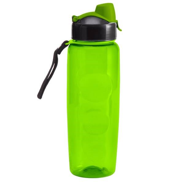 Obrázky: Zelená sportovní lahev z plastu 700 ml s poutkem, Obrázek 3