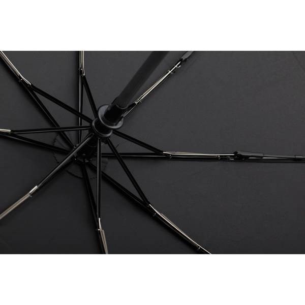 Obrázky: Černý automatický skládací deštník, zahnutá rukojeť, Obrázek 6