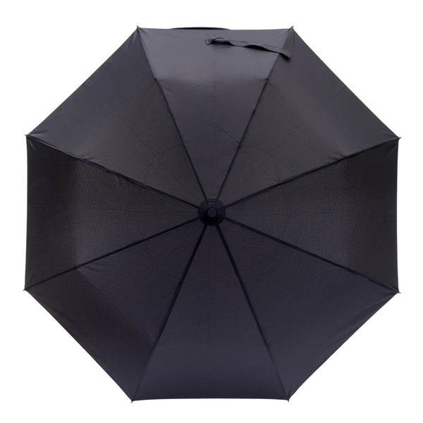 Obrázky: Černý automatický skládací deštník, zahnutá rukojeť, Obrázek 7