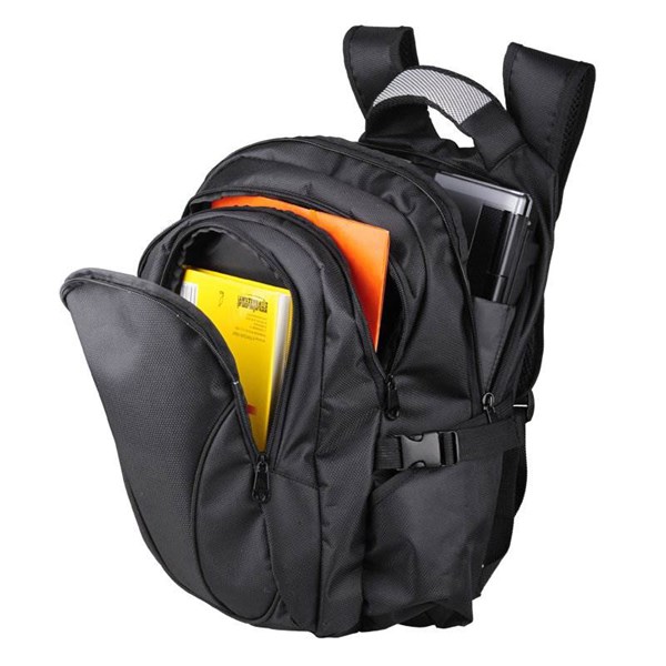 Obrázky: Černý polyesterový batoh na laptop 30 L, Obrázek 2
