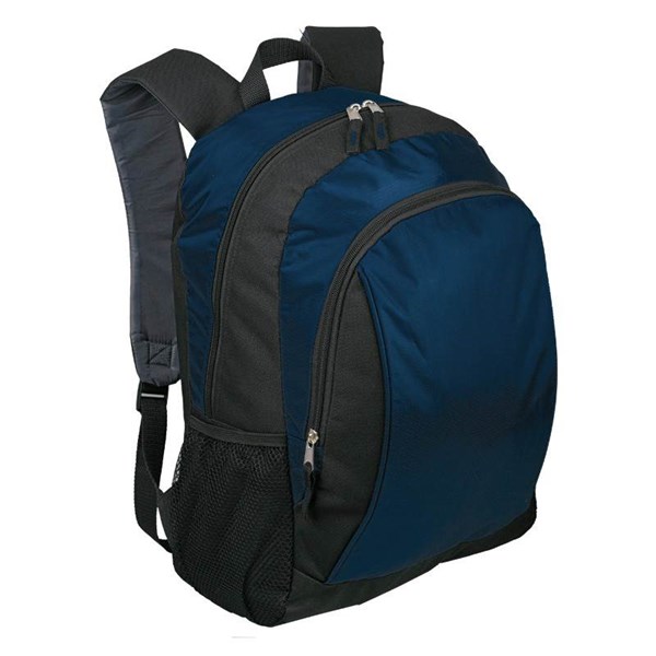 Obrázky: Černo-modrý batoh 32 L s boční kapsou ze síťoviny