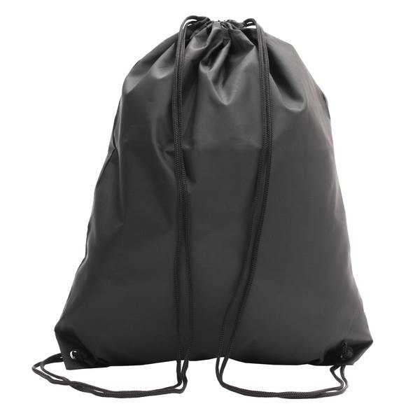 Obrázky: Jednoduchý polyesterový stahovací batoh černý