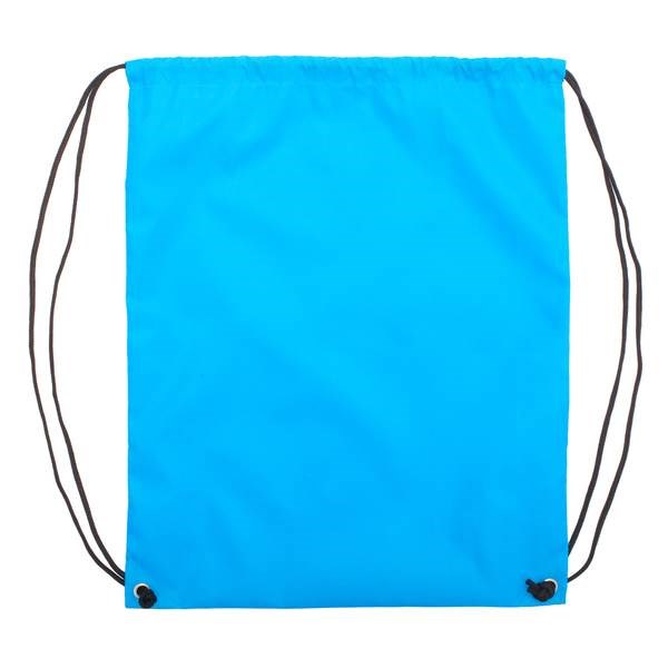 Obrázky: Jednoduchý polyesterový stahovací batoh sv. modrý, Obrázek 2