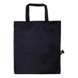 Obrázky: Černá skládací polyesterová nákupní taška