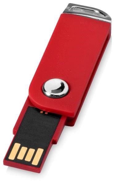 Obrázky: Červený otočný USB flash disk, úchyt na klíče, 32GB