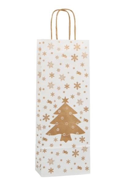 Obrázky: Vánoční papír.taška na víno 15x8x39,5 cm,krouc.drž.
