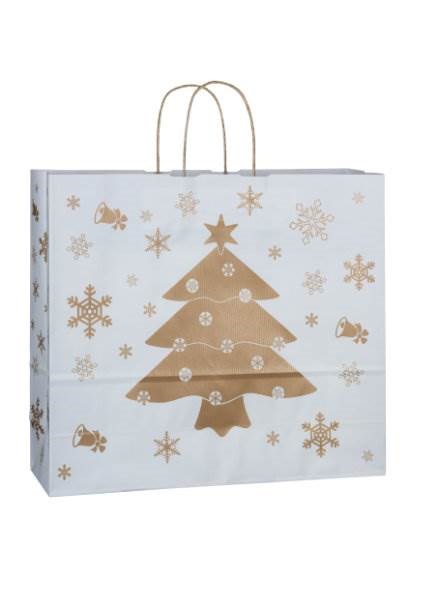 Obrázky: Vánoční papír. taška 42x13x37 cm, kroucené držadlo