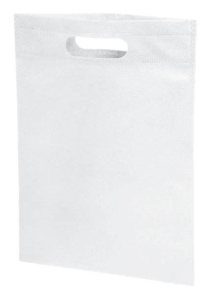 Obrázky: Menší taška s průhmatem z netkané textilie, bílá