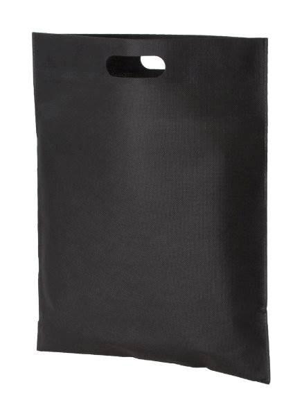 Obrázky: Větší taška s průhmatem z netkané textilie, černá