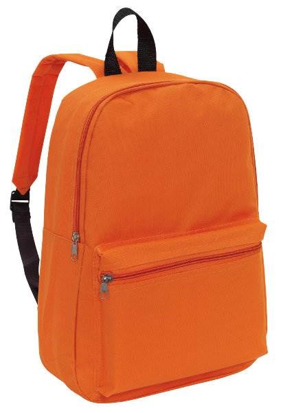 Obrázky: Jednoduchý reklamní batoh s přední kapsou, oranžový