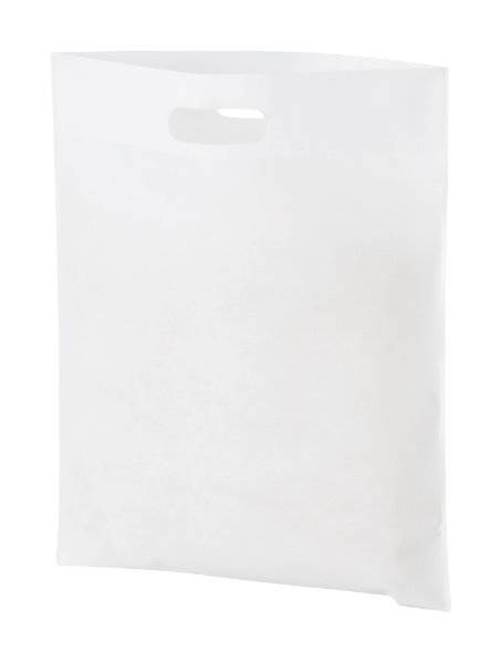 Obrázky: Větší taška s průhmatem z netkané textilie, bílá