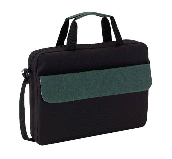Obrázky: Polyesterová konferenční taška se zelenou klopou