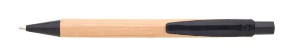 Obrázky: Bambusové kuličkové pero s černými plast. doplňky, Obrázek 3