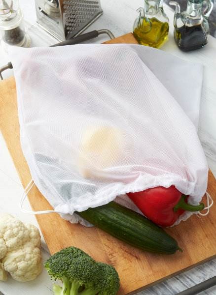 Obrázky: Bílý prodyšný polyesterový sáček/pytlík na potraviny, Obrázek 2
